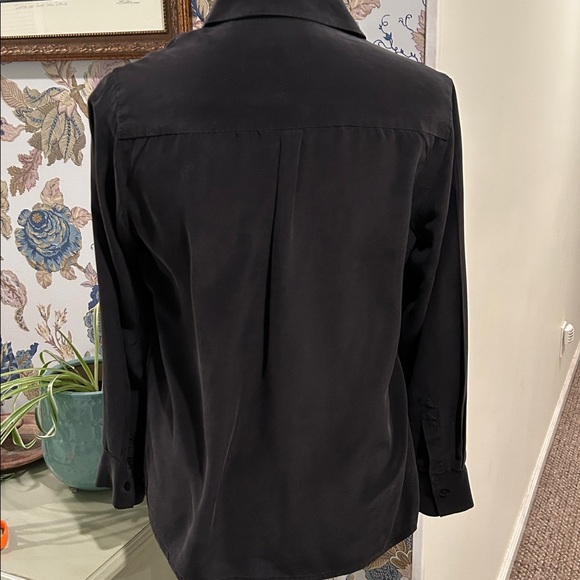 Maje Silk Black Button Down Shirt - Picture 7 of 8